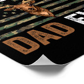 Beste Buckin' Dad Ooit Camo Flag Kleding Voor Papa Poster (Hoek)