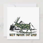 Beste Buckin' Dad ooit - Camouflage Herten in Wood (Voorkant)