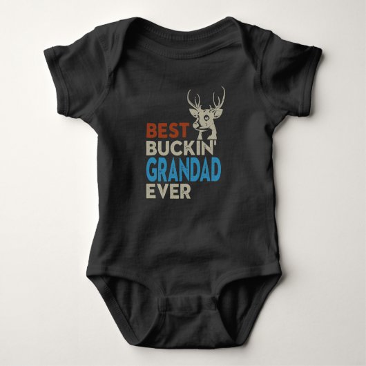 Beste Buckin GranDAD-Shirt, stijlvol design Romper (Voorkant)
