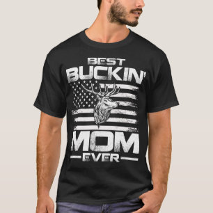 Beste Buckin 'Mom Ooit USA vlag Herten Hunting T-shirt