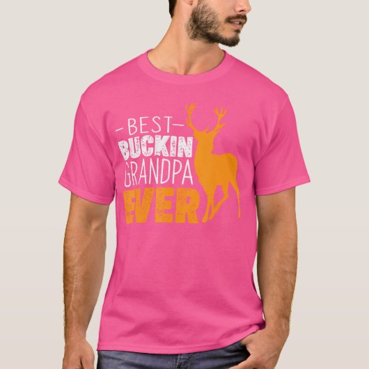 Beste Buckin Opa Ooit Grappige Opa Deer Huntin T-shirt (Voorkant)
