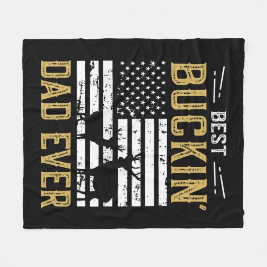 Beste Buckin pa Ever Fun Gift Deer Hunter Cool Hun Fleece Deken (Voorkant (Horizontaal))
