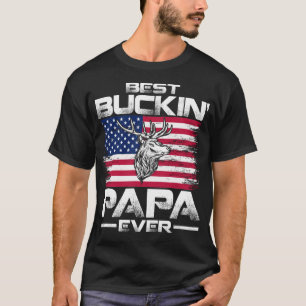 Beste Buckin' Papa Ooit VS Vlag Hertenjacht T-shirt