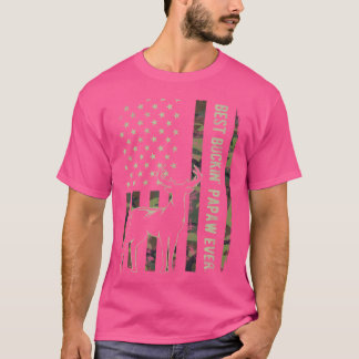 Beste Buckin' Papaw Camo Amerikaanse vlag herten j T-shirt