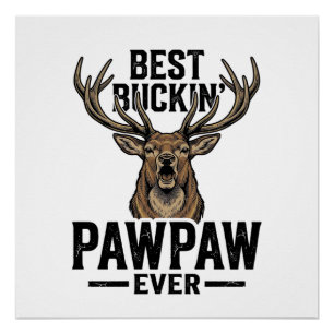 Beste Buckin Pawpaw Vintage Hert Jagers Shirt_1 Perfect Poster