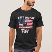 Beste Buckin Uncle Ever Deer Hunting ontwerp Ameri T-shirt (Voorkant)
