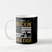 Beste Buckin-vader ooit grappige Gift Deer Hunter Koffiemok (Links)