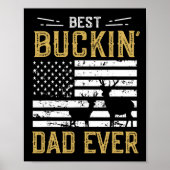 Beste Buckin-vader ooit grappige Gift Deer Hunter Poster (Voorkant)