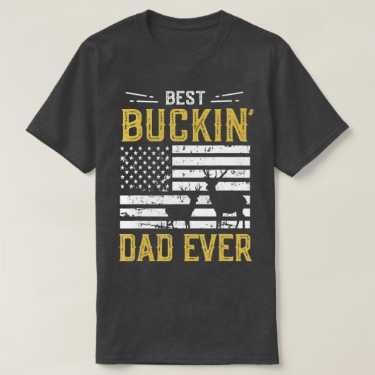Beste Buckin-vader ooit grappige Gift Deer Hunter T-shirt (Design voorkant)