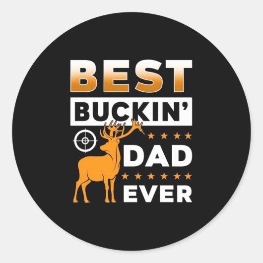 Beste Buckin-vader ooit Ronde Sticker (Voorkant)