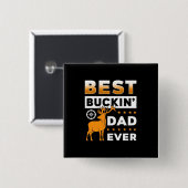 Beste Buckin-vader ooit Vierkante Button 5,1 Cm (Voorkant /achterkant)
