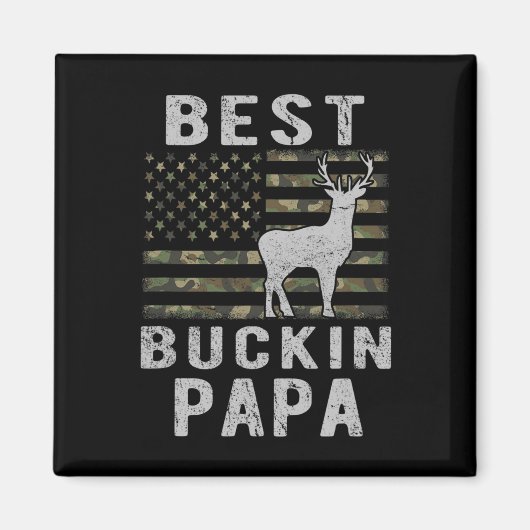 Beste Bucking Papa Camouflage Amerikaanse vlag Her Magneet (Voorkant)