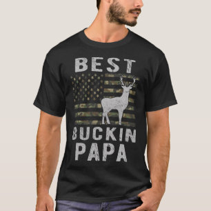Beste Bucking Papa Camouflage Amerikaanse vlag Her T-shirt
