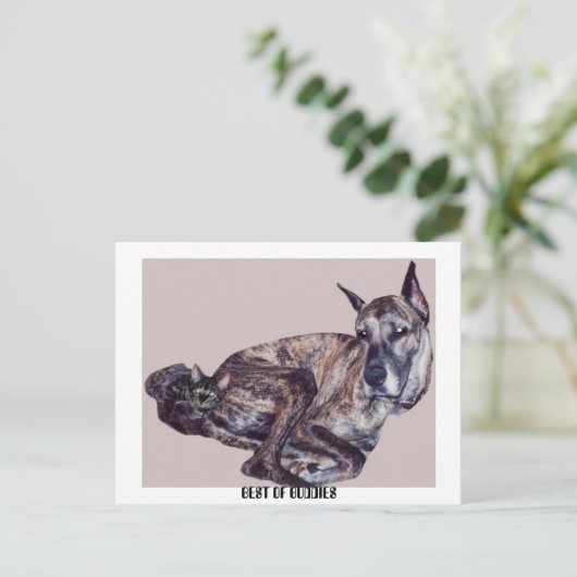 BESTE BUDDAES BRIEFKAART (Staand voorkant)