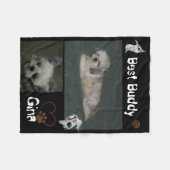 Beste Buddy Dog Shih Tzu Fleece Deken (Voorkant (Horizontaal))