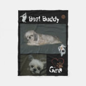 Beste Buddy Dog Shih Tzu Fleece Deken (Voorkant)