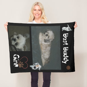 Beste Buddy Dog Shih Tzu Fleece Deken