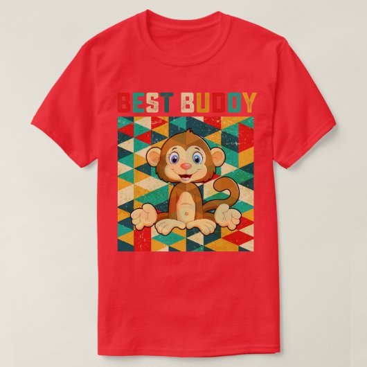 Beste Buddy Monkey T-shirt (Design voorkant)