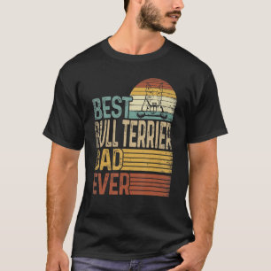 Beste Bull Terrier Vader Ooit Retro Vintage Vaderd T-shirt