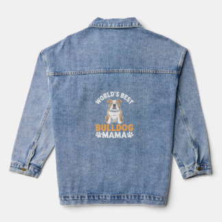 Beste Bulldog Mama van de Wereld Denim Jacket