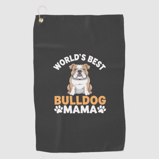 Beste Bulldog Mama van de Wereld Golfhanddoek (Voorkant)