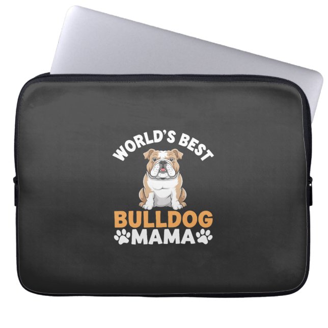 Beste Bulldog Mama van de Wereld Laptop Sleeve (Voorkant)