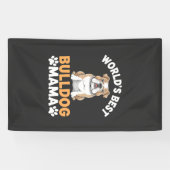 Beste Bulldog Mama van de Wereld Spandoek (Horizontaal)