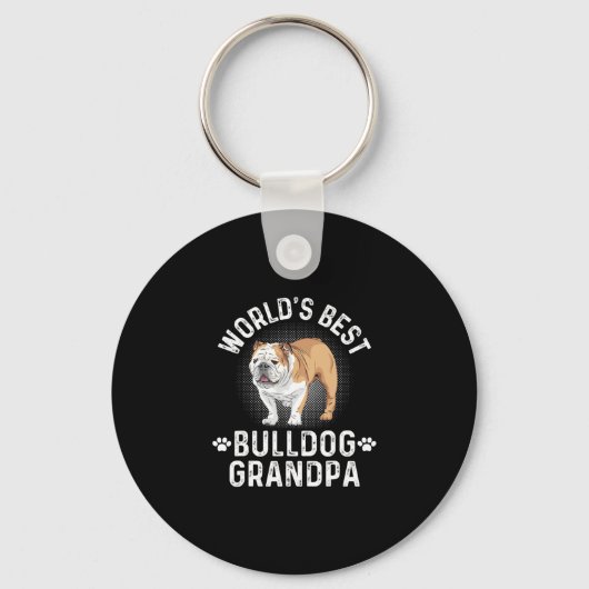 Beste Bulldog Opa - Hond Opa Sleutelhanger (Voorkant)