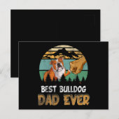 Beste Bulldog Pap op feestdag Feestdagenkaart (Voorkant / Achterkant)