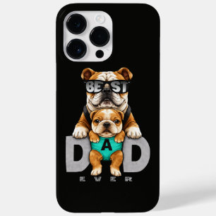 Beste Bulldog Papa Ooit – Schattige Bulldog Vaderd Case-Mate iPhone 14 Pro Max Hoesje