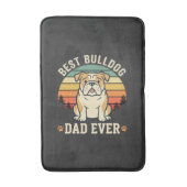 Beste Bulldog Vader Ooit Retro Vector Badmat (Voorkant Verticaal)