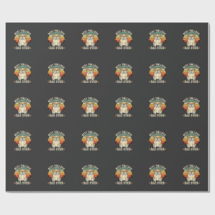 Beste Bulldog Vader Ooit Retro Vector Cadeaupapier
