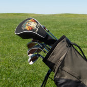 Beste Bulldog Vader Ooit Retro Vector Golfheadcover (Insitu)