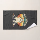 Beste Bulldog Vader Ooit Retro Vector Handdoek (Handdoek)