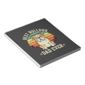 Beste Bulldog Vader Ooit Retro Vector Notitieblok (Schuin)