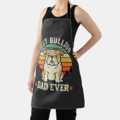 Beste Bulldog Vader Ooit Retro Vector Schort (Insitu)