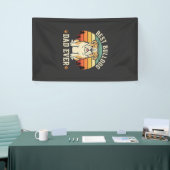 Beste Bulldog Vader Ooit Retro Vector Spandoek (Beurs)