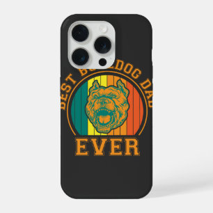 Beste Bulldog Vader Ooit Retro Vintage Vaderdag iPhone 15 Pro Case
