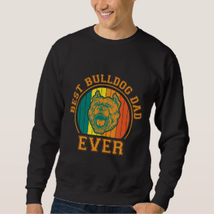 Beste Bulldog Vader Ooit Retro Vintage Vaderdag Trui