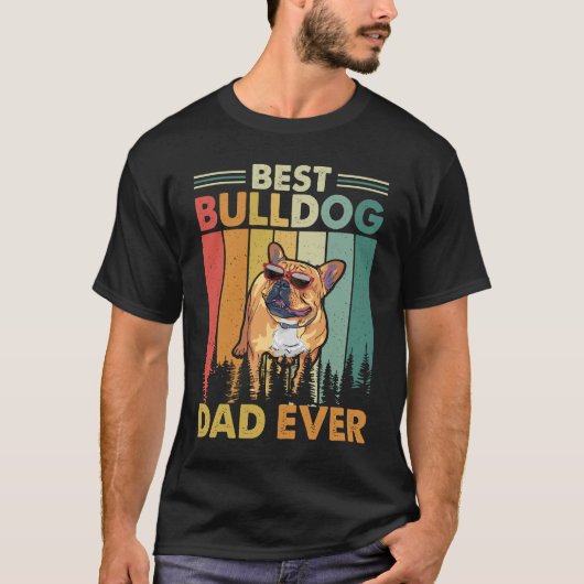 Beste Bulldog Vader Ooit T-shirt (Voorkant)