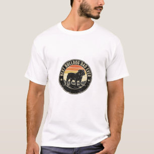 Beste Bulldog Vader Ooit Vintage Hond Liefhebber S T-shirt