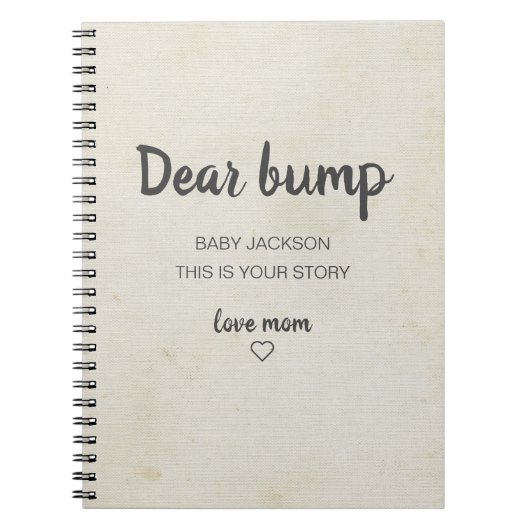 Beste Bump Keepomwille Pregnancy Journal Notitieboek (Voorkant)