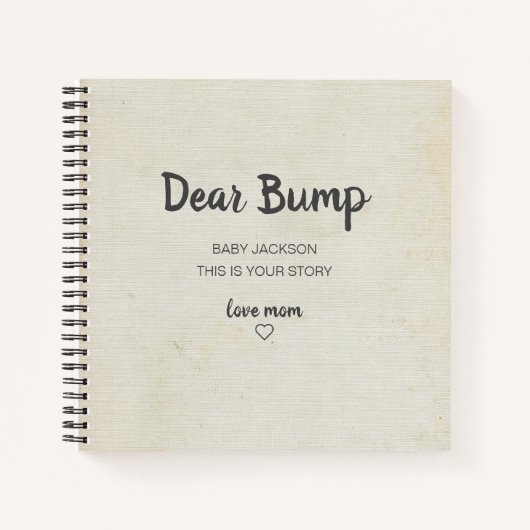 Beste Bump Keepomwille Pregnancy Journal Notitieboek (Voorkant)