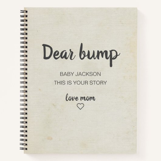Beste Bump Keepomwille Pregnancy Journal Notitieboek (Voorkant)