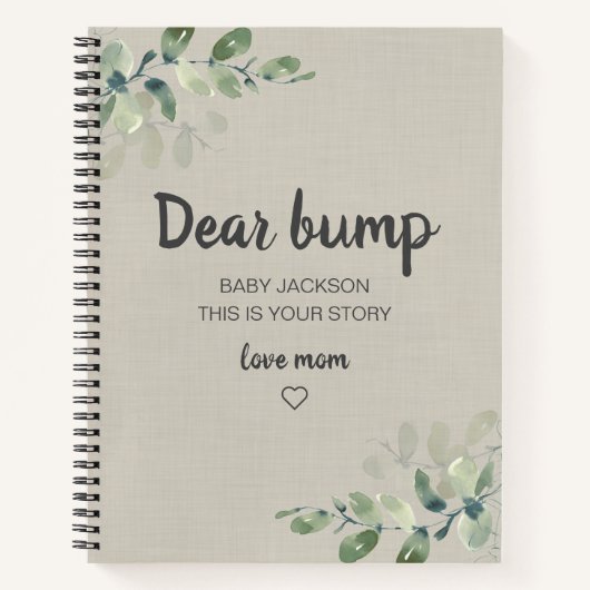 Beste Bump Keepomwille Pregnancy Journal Notitieboek (Voorkant)