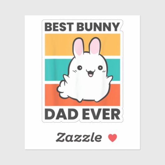 Beste Bunny Dad Ooit Konijn schattig konijn Sticker (Vel)
