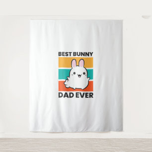Beste Bunny Dad Ooit Konijn schattig konijn Wandkleed