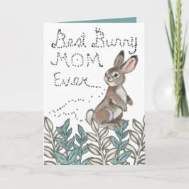 Beste Bunny Mom Ooit Schattige Konijn Tekst Verjaa Kaart