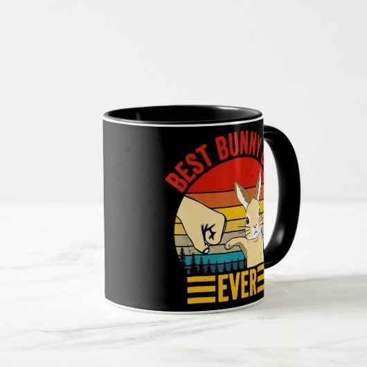 Beste Bunny Pap ooit konijnenovervader Mok (Voorkant rechts)
