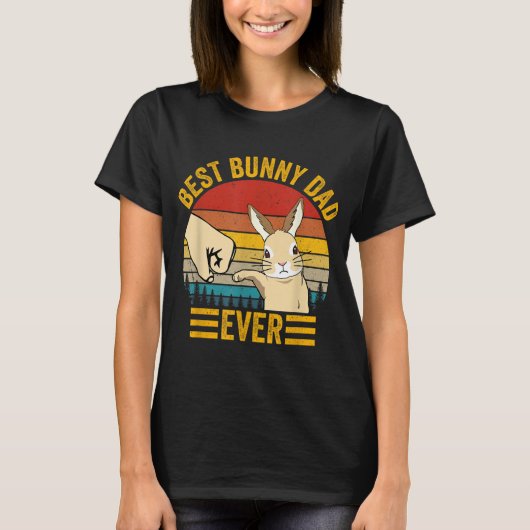 Beste Bunny Pap ooit  Rabbit Lover Vader Pe T-shirt (Voorkant)
